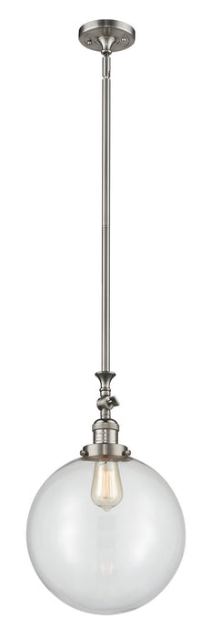Innovations 206-SN-G202-12 One Light Mini Pendant, Brushed Satin Nickel