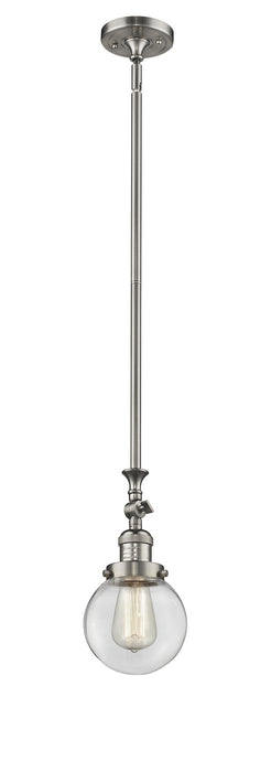 Innovations 206-SN-G202-6-LED LED Mini Pendant, Brushed Satin Nickel