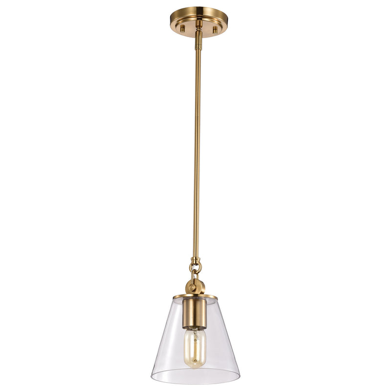Nuvo Lighting 60-7410 One Light Pendant, Vintage Brass