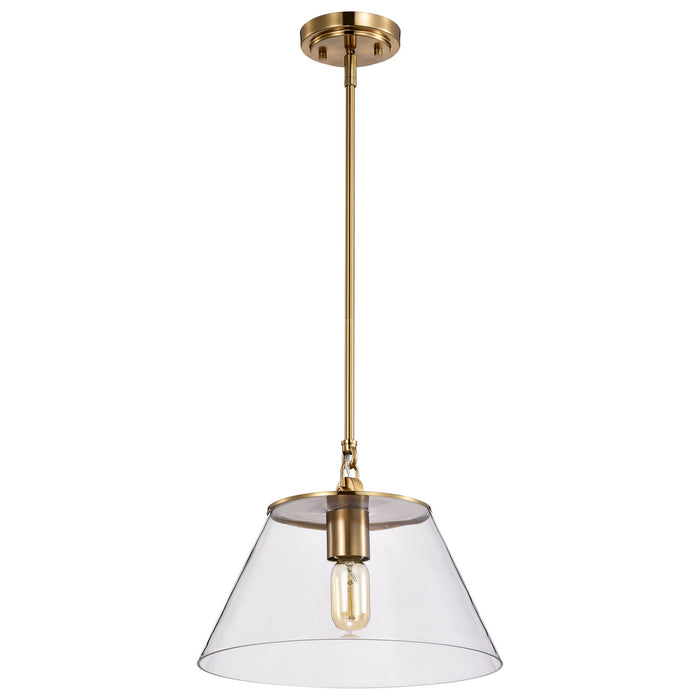 Nuvo Lighting 60-7413 One Light Pendant, Vintage Brass
