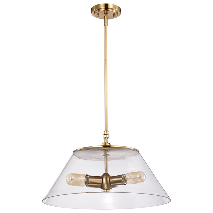 Nuvo Lighting 60-7416 Three Light Pendant, Vintage Brass