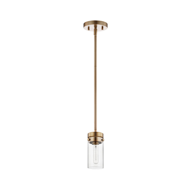 Nuvo Lighting 60-7529 One Light Mini Pendant, Burnished Brass