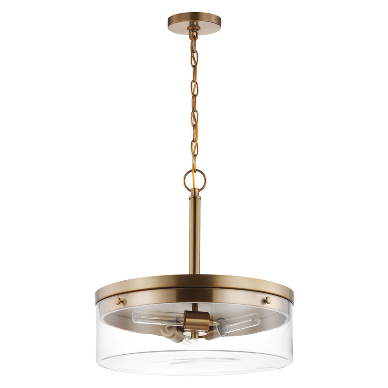 Nuvo Lighting 60-7530 Three Light Pendant, Burnished Brass