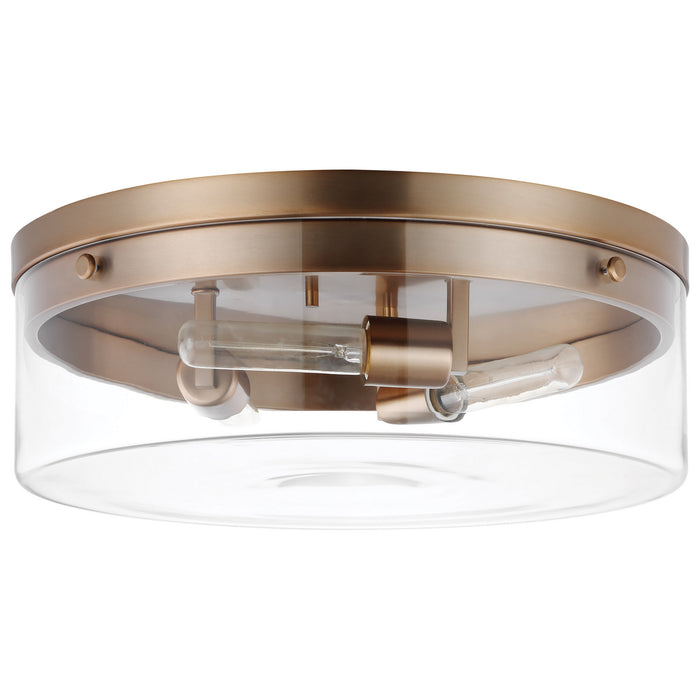 Nuvo Lighting 60-7538 Three Light Flush Mount, Burnished Brass