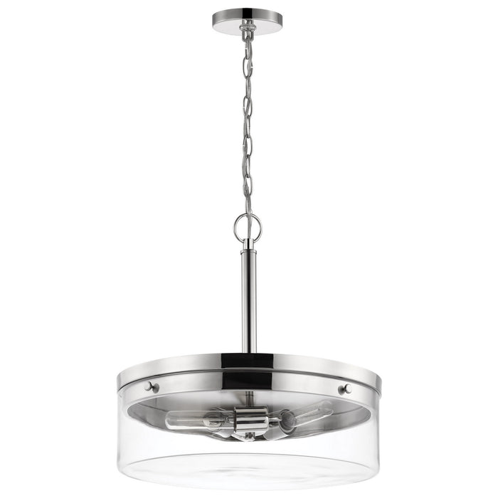 Nuvo Lighting 60-7630 Three Light Pendant, Polished Nickel
