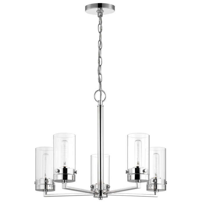 Nuvo Lighting 60-7635 Five Light Chandelier, Polished Nickel