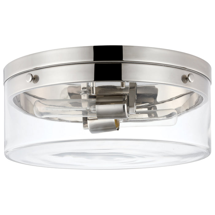 Nuvo Lighting 60-7636 Two Light Flush Mount, Polished Nickel