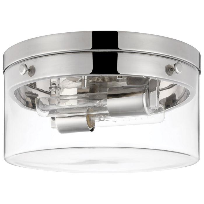 Nuvo Lighting 60-7637 Two Light Flush Mount, Polished Nickel