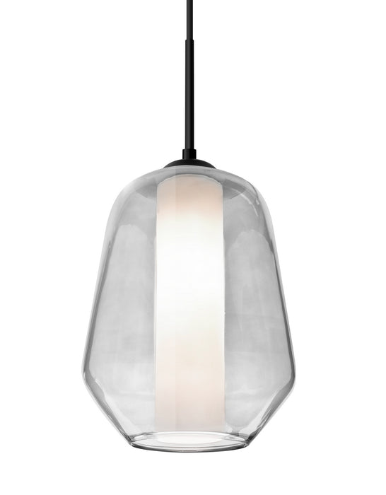 Besa 1JT-LINKCL-BK One Light Pendant, Black