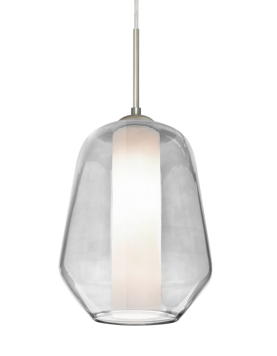 Besa 1JT-LINKCL-LED-SN LED Pendant, Satin Nickel