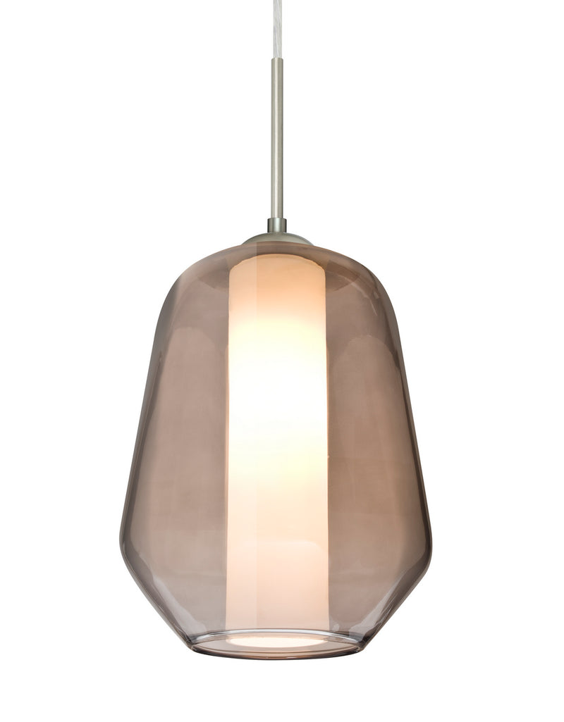 Besa 1JT-LINKSM-SN One Light Pendant, Satin Nickel