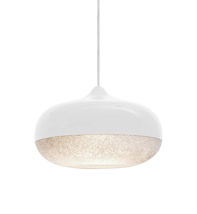 Besa 1JT-SUPRAWH-SN One Light Pendant, Satin Nickel