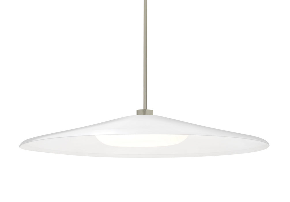 Besa 1TT-SWANWH-LED-SN LED Pendant, Satin Nickel