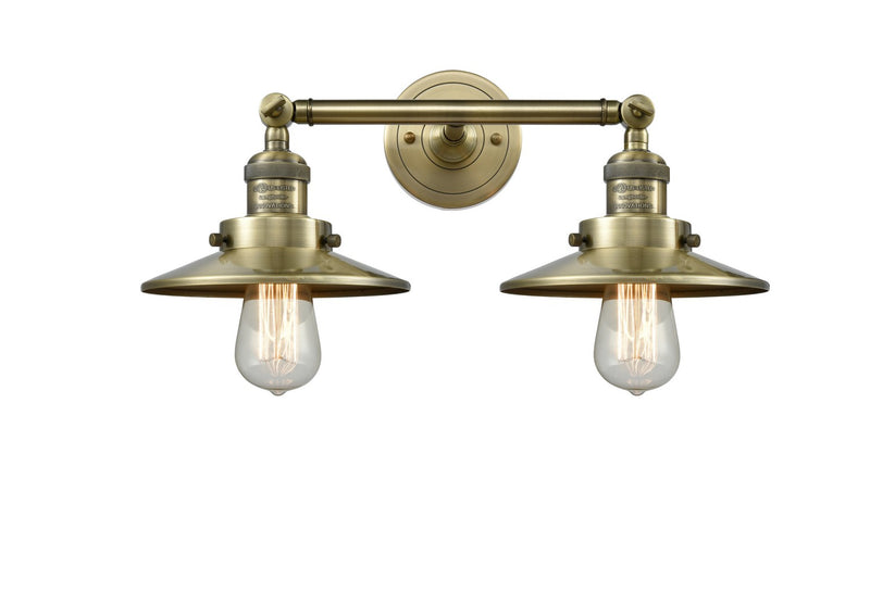 Innovations 208-AB-M4 Two Light Bath Vanity, Antique Brass