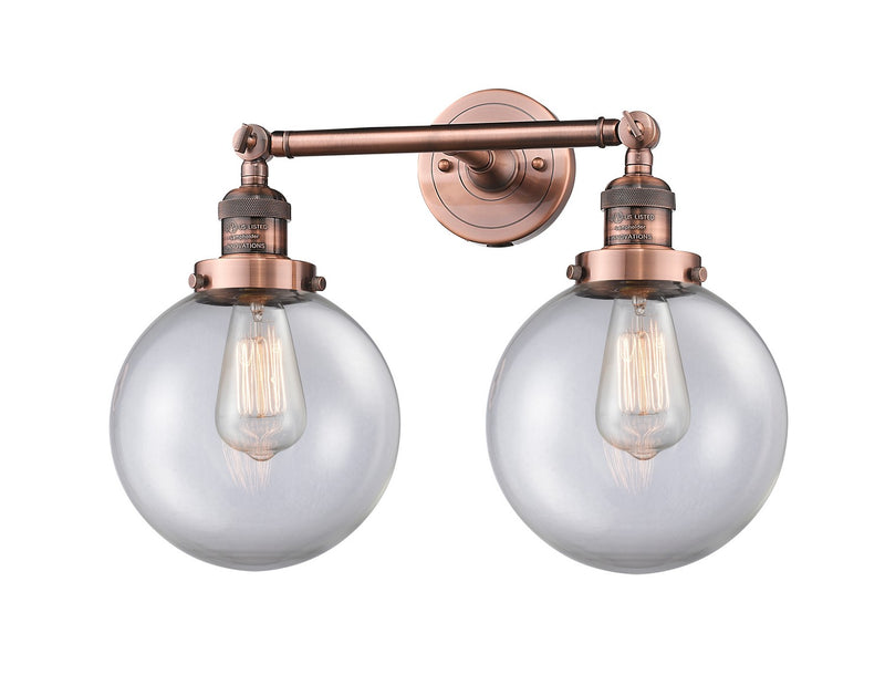 Innovations 208-AC-G202-8-LED LED Bath Vanity, Antique Copper