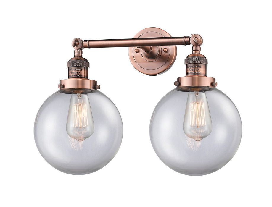 Innovations 208-AC-G202-8-LED LED Bath Vanity, Antique Copper