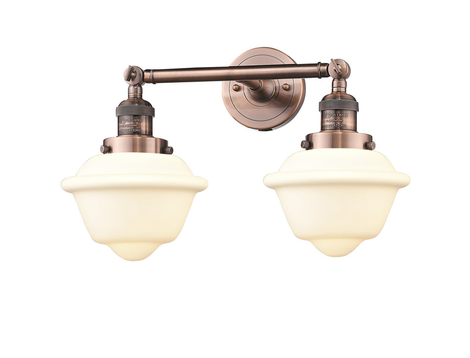 Innovations 208-AC-G531 Two Light Bath Vanity, Antique Copper