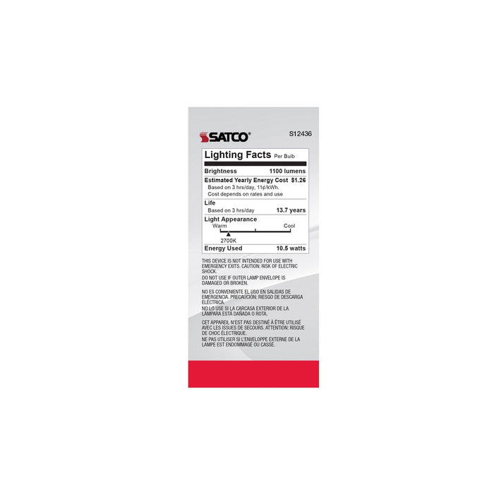 Satco S12436 Light Bulb, Clear