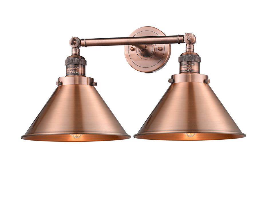 Innovations 208-AC-M10-AC Two Light Bath Vanity, Antique Copper
