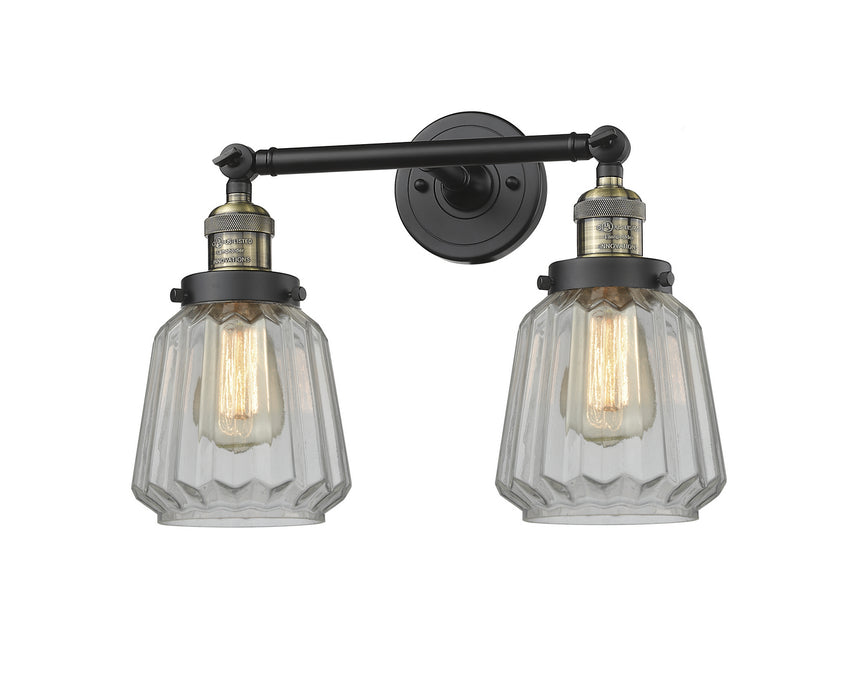 Innovations 208-BAB-G142 Two Light Bath Vanity, Black Antique Brass