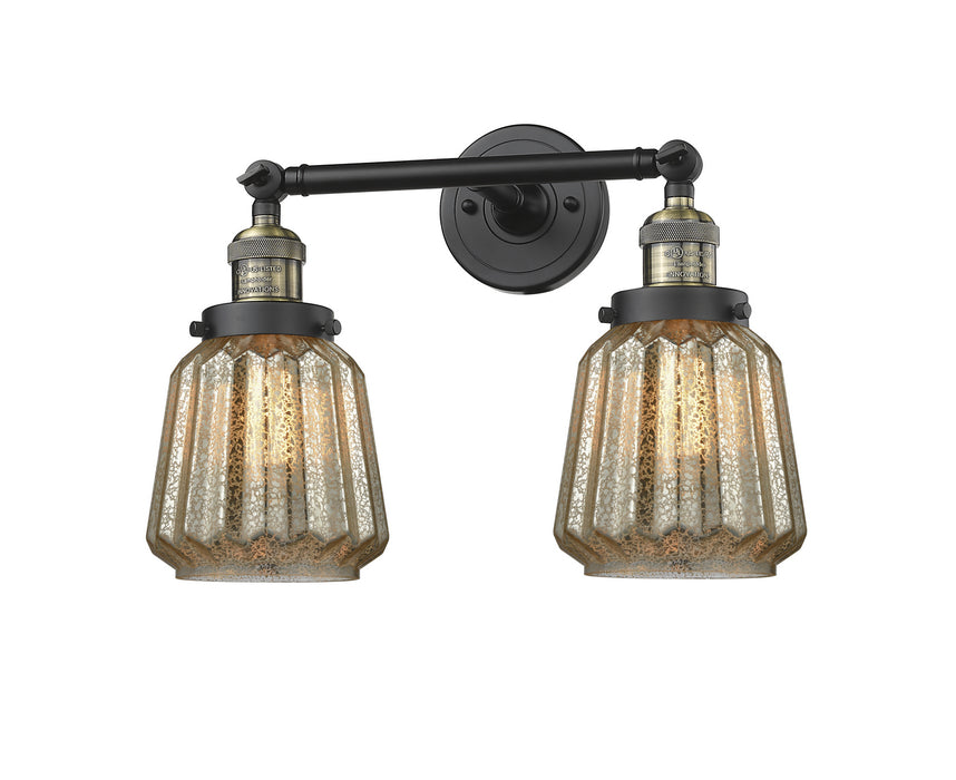 Innovations 208-BAB-G146 Two Light Bath Vanity, Black Antique Brass