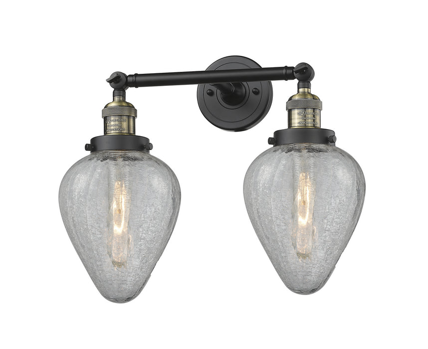 Innovations 208-BAB-G165 Two Light Bath Vanity, Black Antique Brass