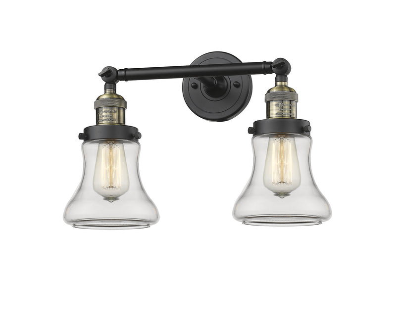Innovations 208-BAB-G192 Two Light Bath Vanity, Black Antique Brass
