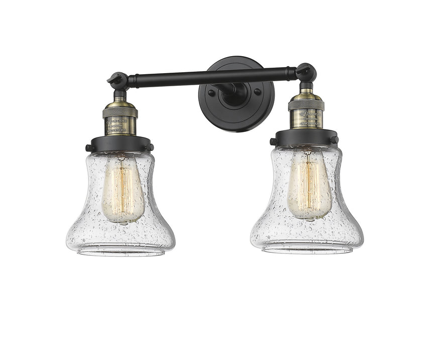 Innovations 208-BAB-G194 Two Light Bath Vanity, Black Antique Brass