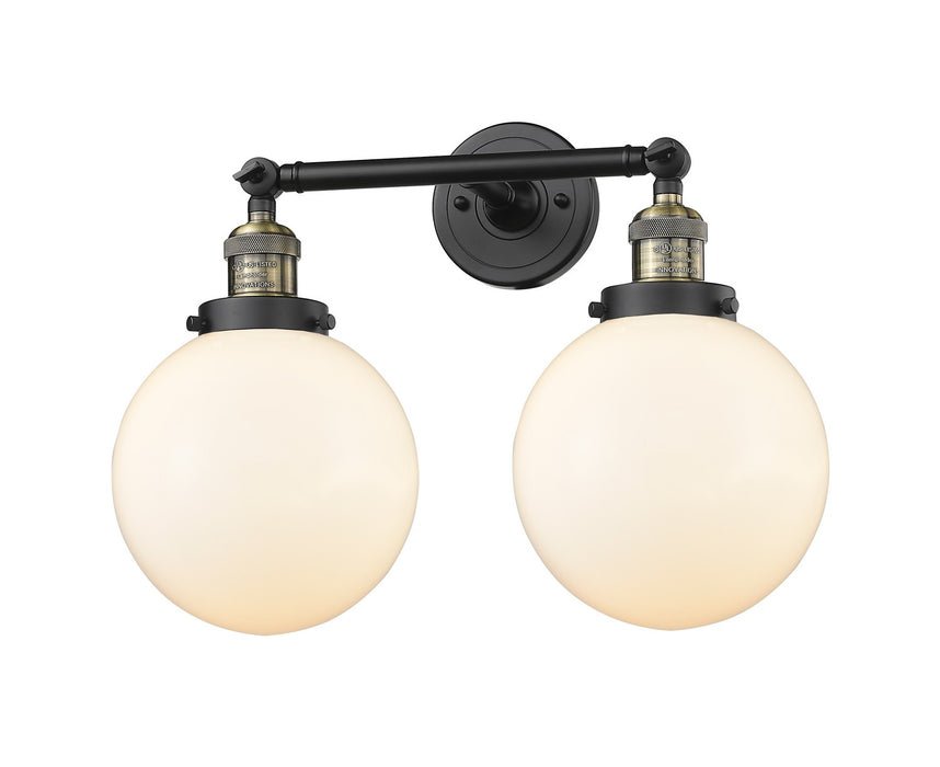 Innovations 208-BAB-G201-8-LED LED Bath Vanity, Black Antique Brass