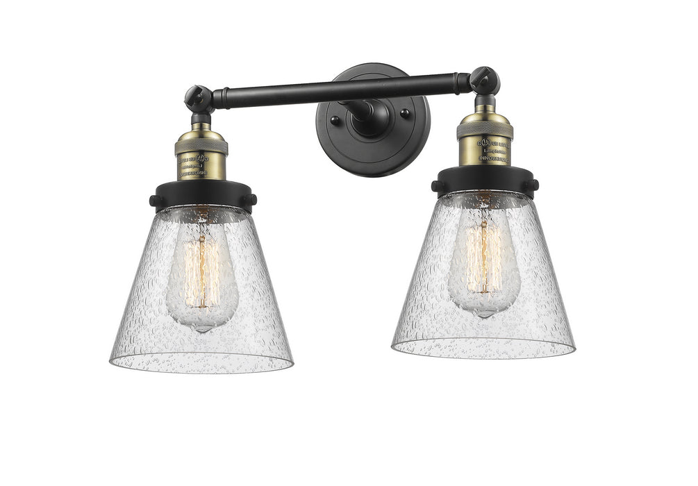 Innovations 208-BAB-G64 Two Light Bath Vanity, Black Antique Brass