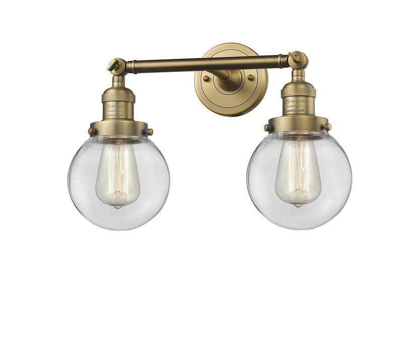Innovations 208-BB-G202-6-LED LED Bath Vanity, Brushed Brass