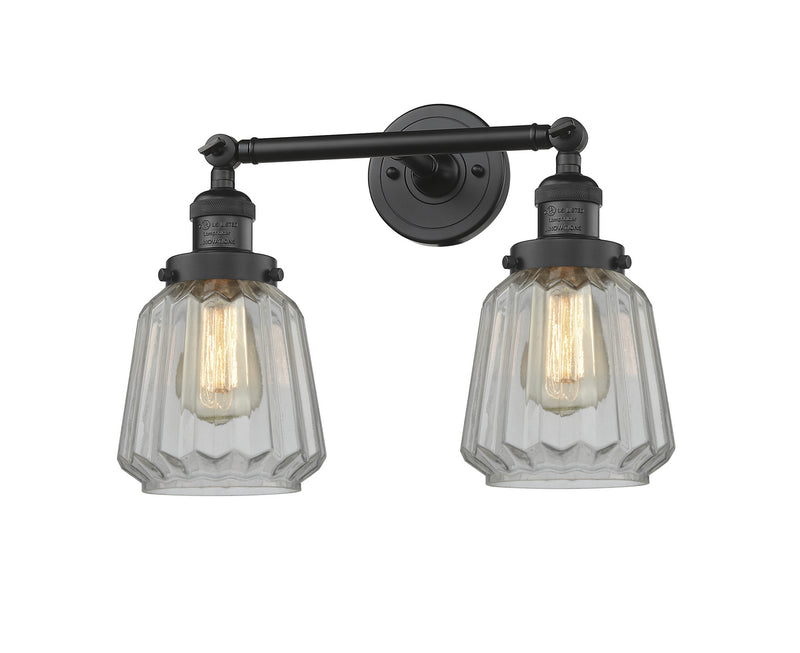 Innovations 208-BK-G142 Two Light Bath Vanity, Matte Black