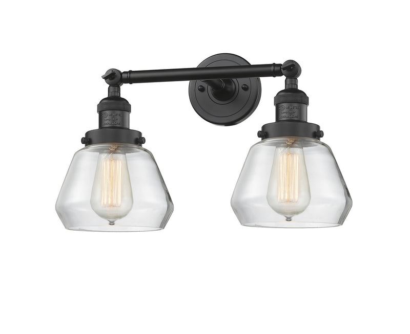 Innovations 208-BK-G172 Two Light Bath Vanity, Matte Black