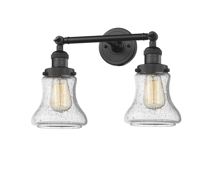 Innovations 208-BK-G194 Two Light Bath Vanity, Matte Black