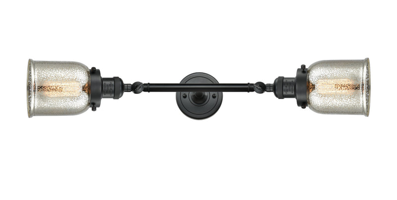Innovations 208-BK-G58 Two Light Bath Vanity, Matte Black