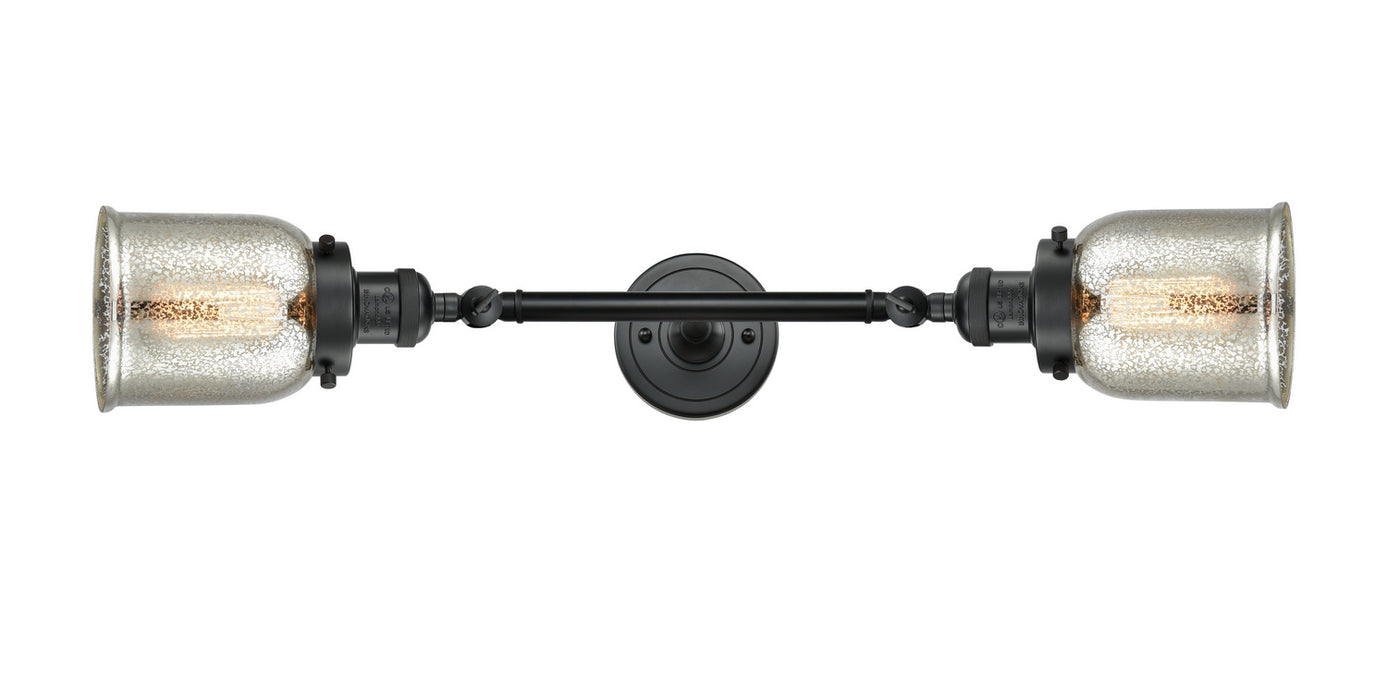 Innovations 208-BK-G58 Two Light Bath Vanity, Matte Black