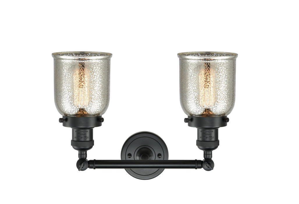 Innovations 208-BK-G58 Two Light Bath Vanity, Matte Black