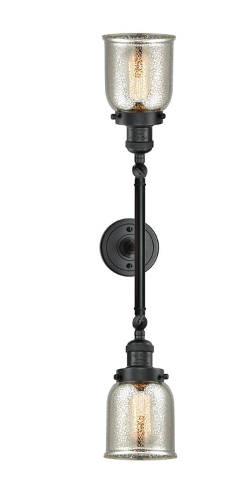 Innovations 208-BK-G58 Two Light Bath Vanity, Matte Black