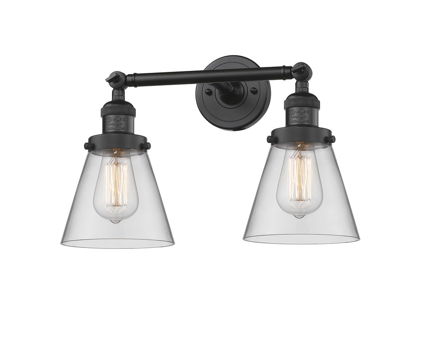 Innovations 208-BK-G62 Two Light Bath Vanity, Matte Black
