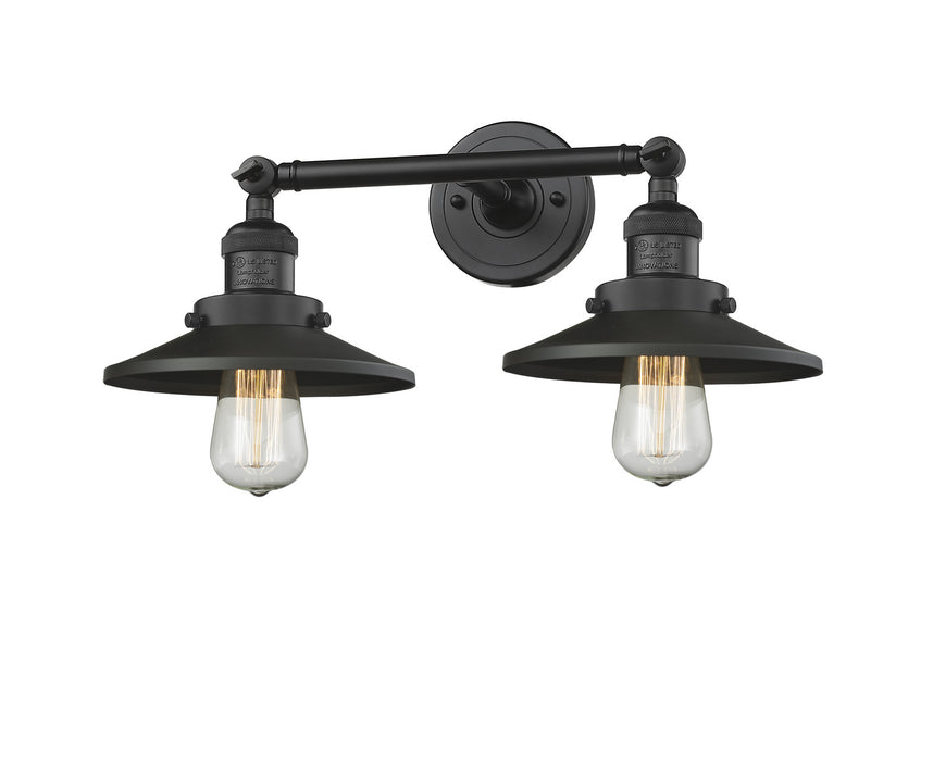 Innovations 208-BK-M6 Two Light Bath Vanity, Matte Black