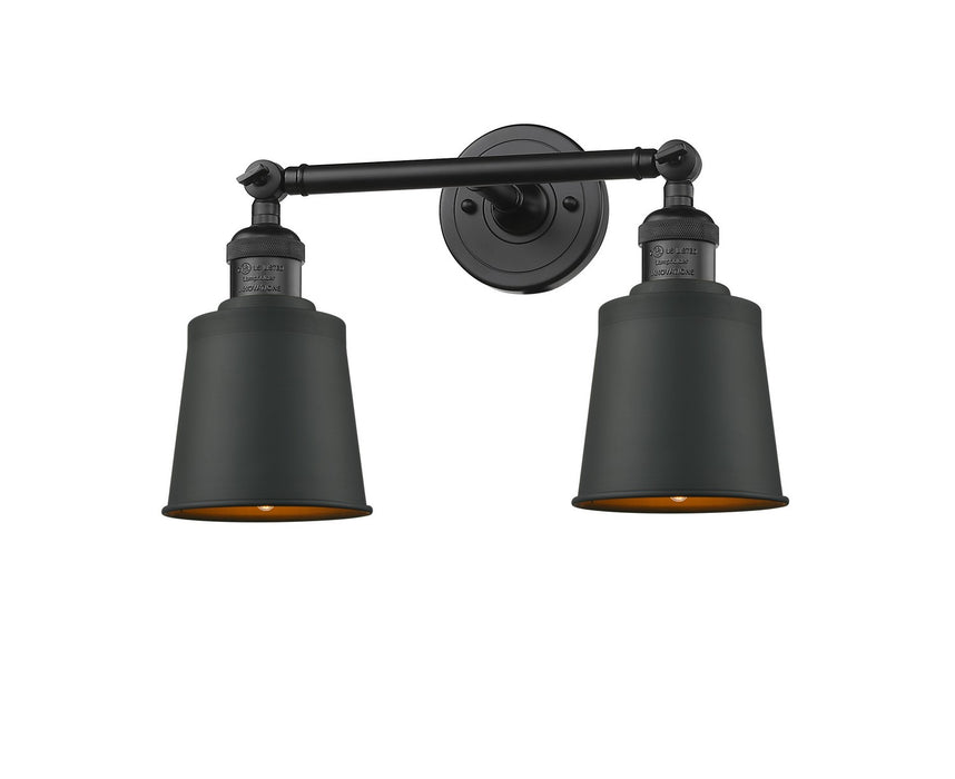 Innovations 208-BK-M9-BK Two Light Bath Vanity, Matte Black