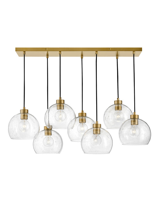 Lark 83016LCB LED Linear Chandelier, Lacquered Brass