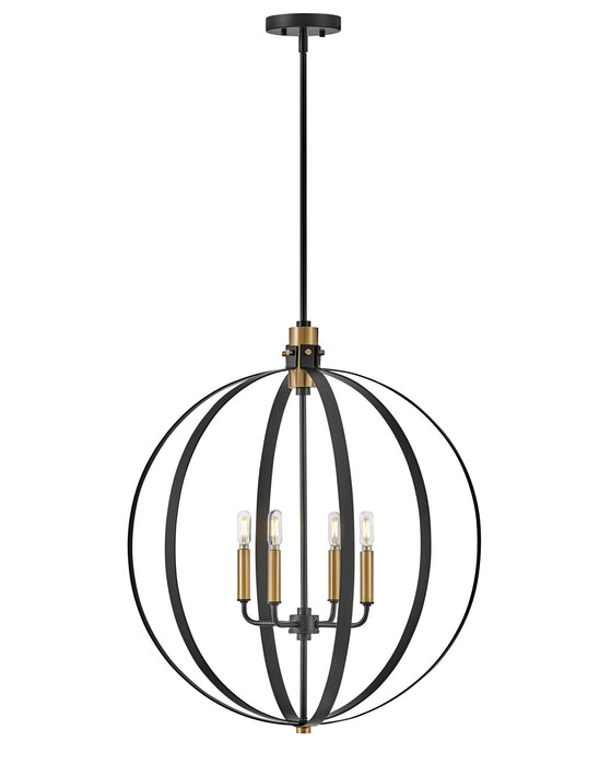 Lark 83034BK LED Chandelier, Black