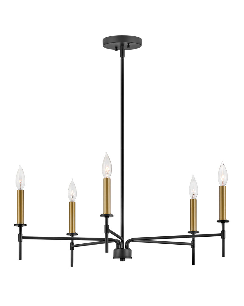 Lark 83075BK LED Chandelier, Black