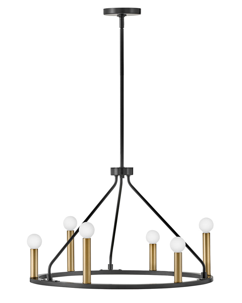 Lark 83155BK LED Chandelier, Black