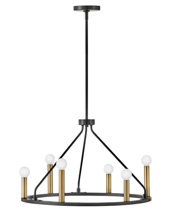 Lark 83155BK LED Chandelier, Black