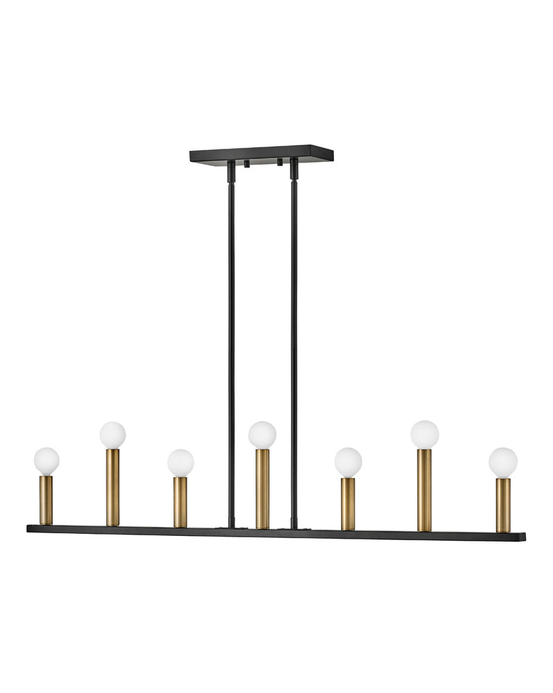 Lark 83156BK LED Linear Chandelier, Black