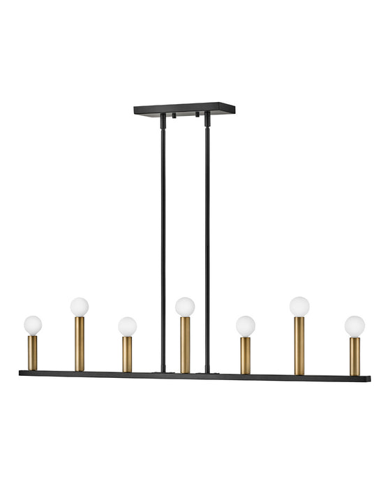 Lark 83156BK LED Linear Chandelier, Black