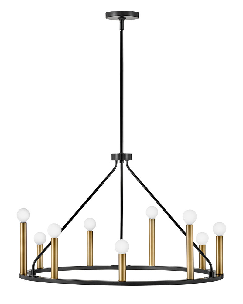 Lark 83158BK LED Chandelier, Black