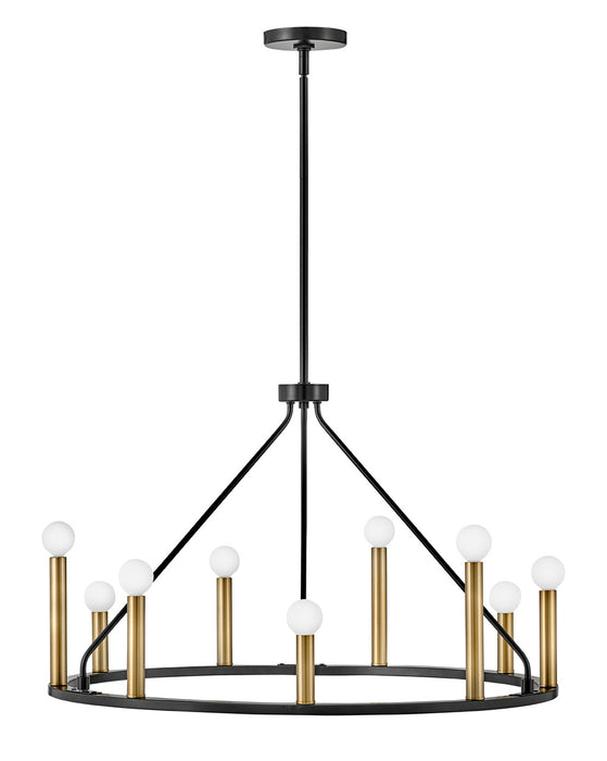 Lark 83158BK LED Chandelier, Black